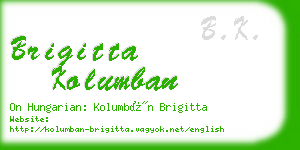 brigitta kolumban business card